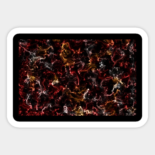 Red and gold nebula Sticker by Nerdiant